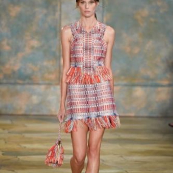 Tory Burch Tara Summer 2016 Runway Tweed Skirt,